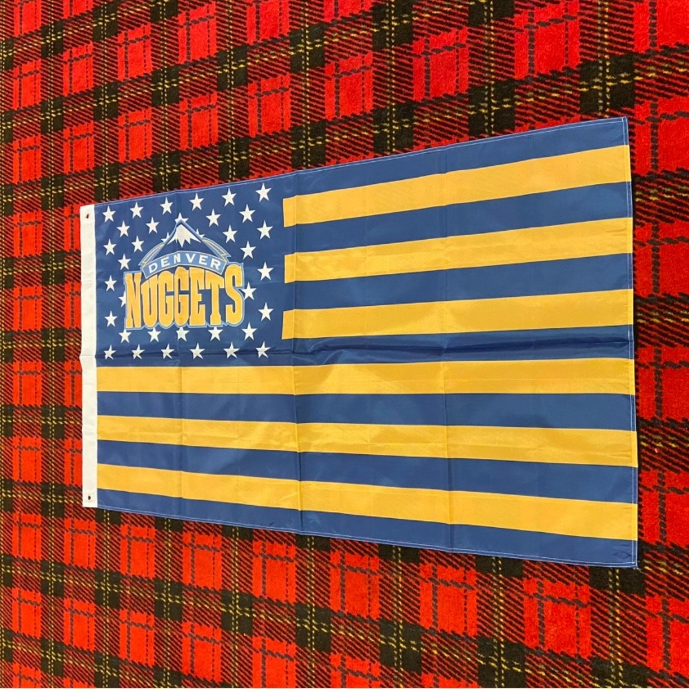 Brand new Denver Nuggets banner flag